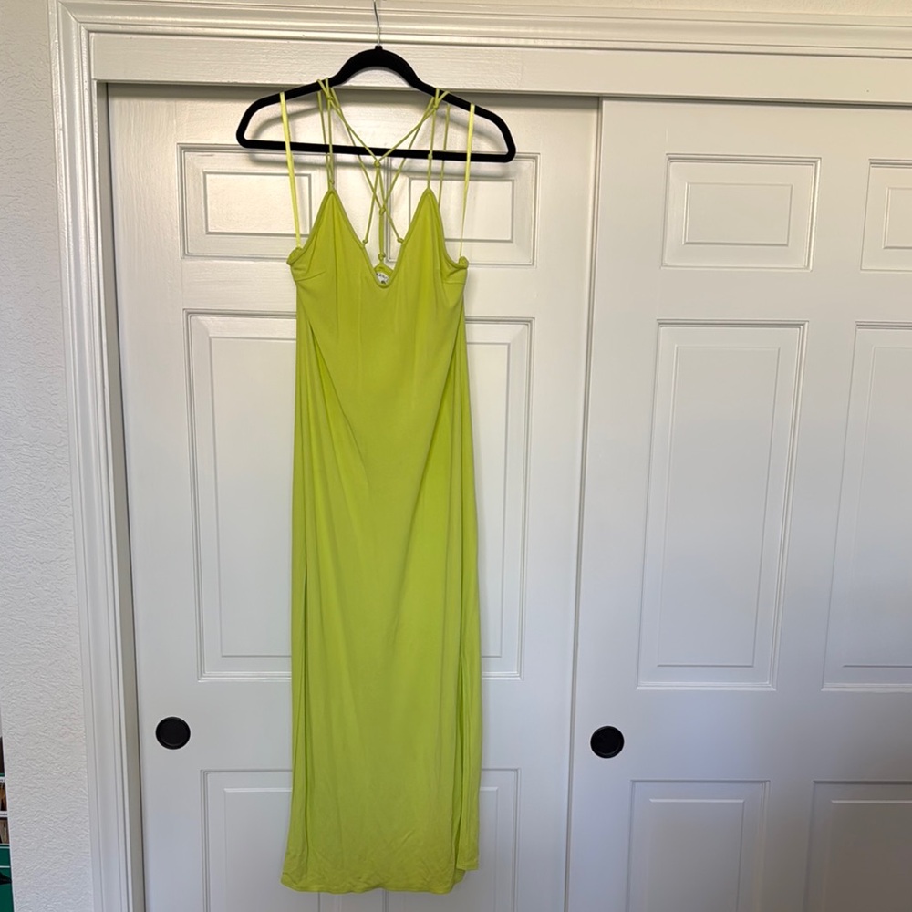 Chic Lime Green Strappy Dress